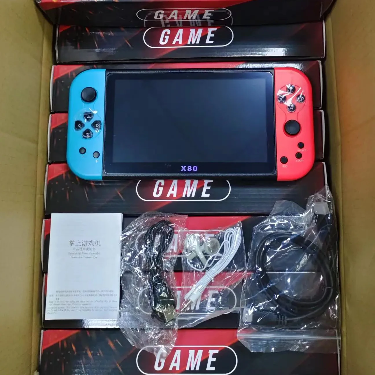 Новости портативный X80 7-дюймовый HD экран с Wi-Fi портативная игровая консоль Ретро видеоигра плеер двойным джойстиком перезаряжаемый подарок