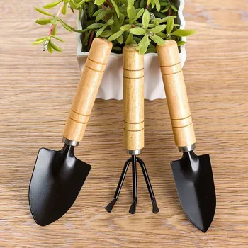 Three-Piece Mini Succulent Garden Tools Set Large Pointed Shovel & Rake Spade Plastic DIY OEM for Industrial Grade