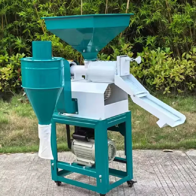 N50+elevator Multi-functional Electric Rice Milling Machines Small Household Commercial Use Rice Mill