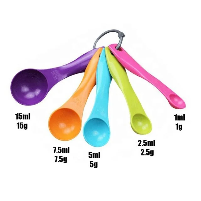 Buy Wholesale China Plastic Measuring Spoon Set 5 Pcs Colorful