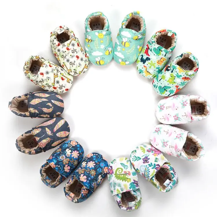 Новая рекламная модная дизайнерская обувь с милыми узорами для девочек 0-18 м летняя малышей очень мягкой