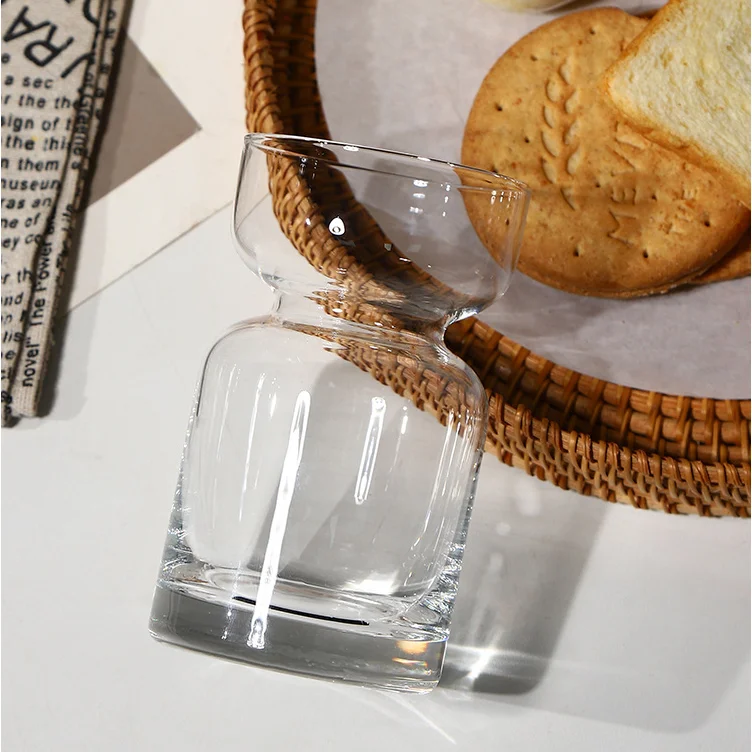 Nordic Saturn Time Hourglass Tumbler Net Red Ins Restaurant Creative Iced Latte Coffee Mug Juice Milk Tea Beverage Glass Cup