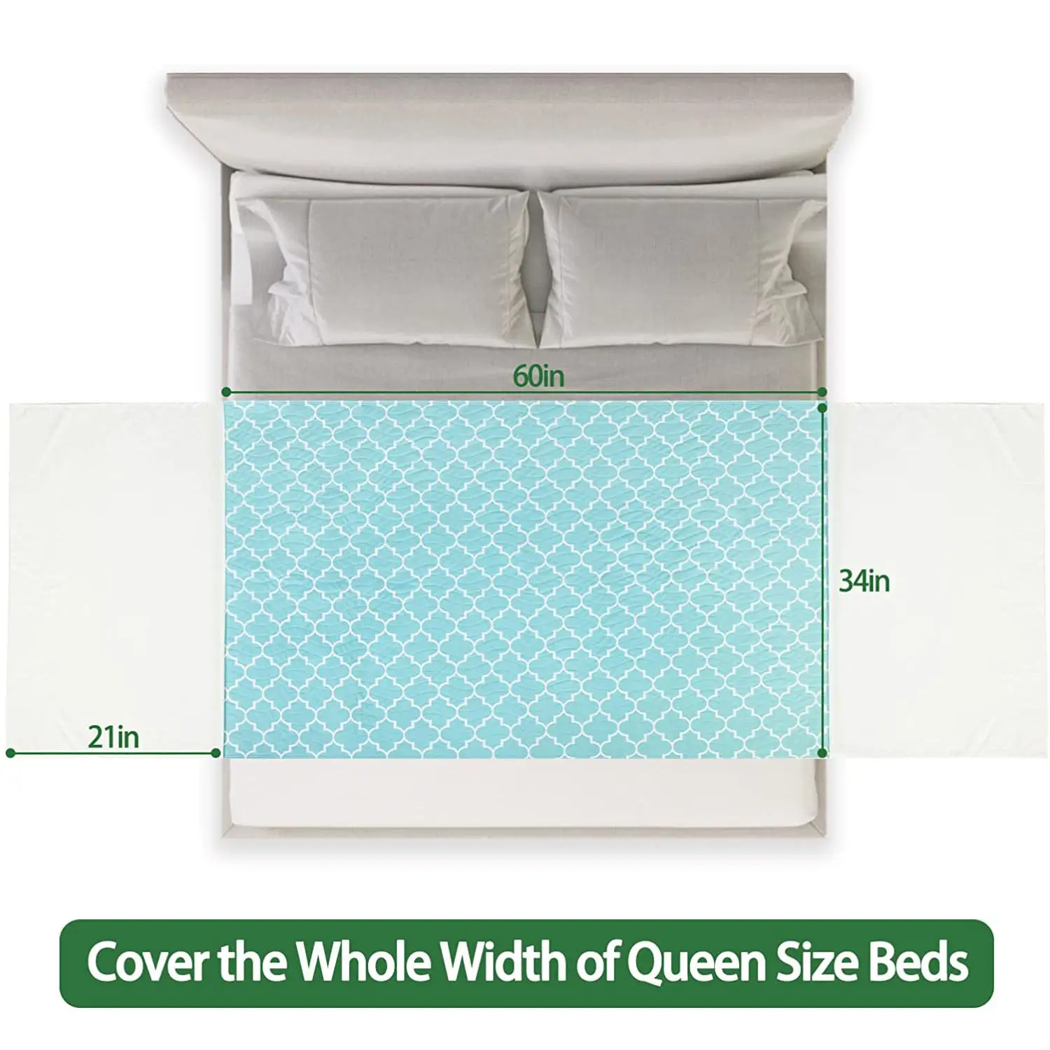 Reusable Polyester Fabric Leak Proof Bed Incontinence Pads For Adult manufacture