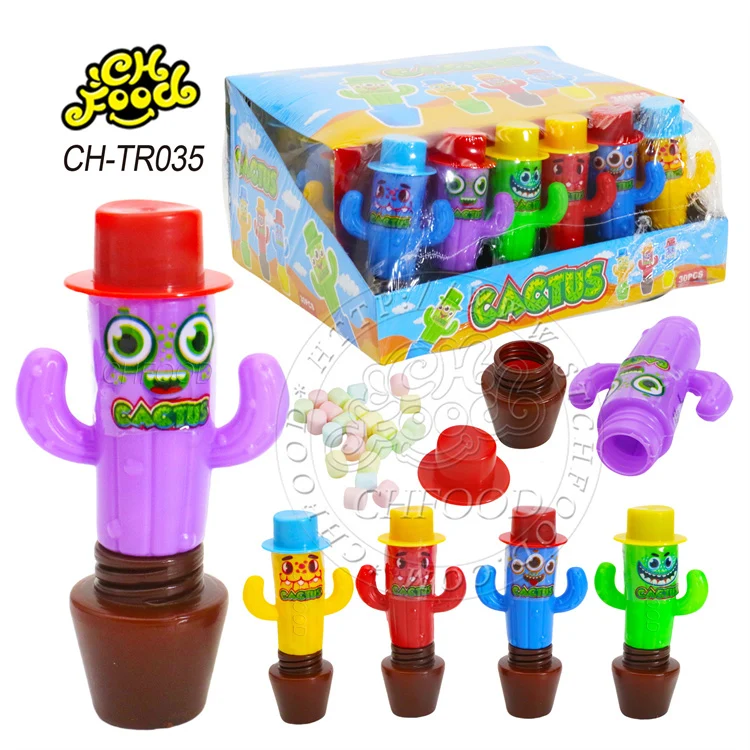 New 2024 Dancing Cactus Toy with Fruit Flavor Mini Candy Sweets Wholesale and OEM Plastic Cartoon Toy Candy for Children