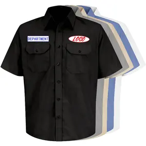 Hot Sale Short Sleeve Custom Men Mechanic Uniform Work Shirt