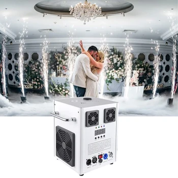 Dj Lighting Wireless DMX Remote Control 600W Cold Spark Machine White With Case Firework Fountain for Stage Wedding Party