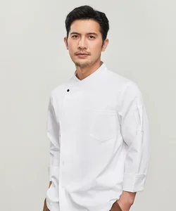Long Sleeved Oversize Men Chef Uniform High-End Kitchen Working Clothes Restaurant Working Uniform Hotel Baking Chef Uniform