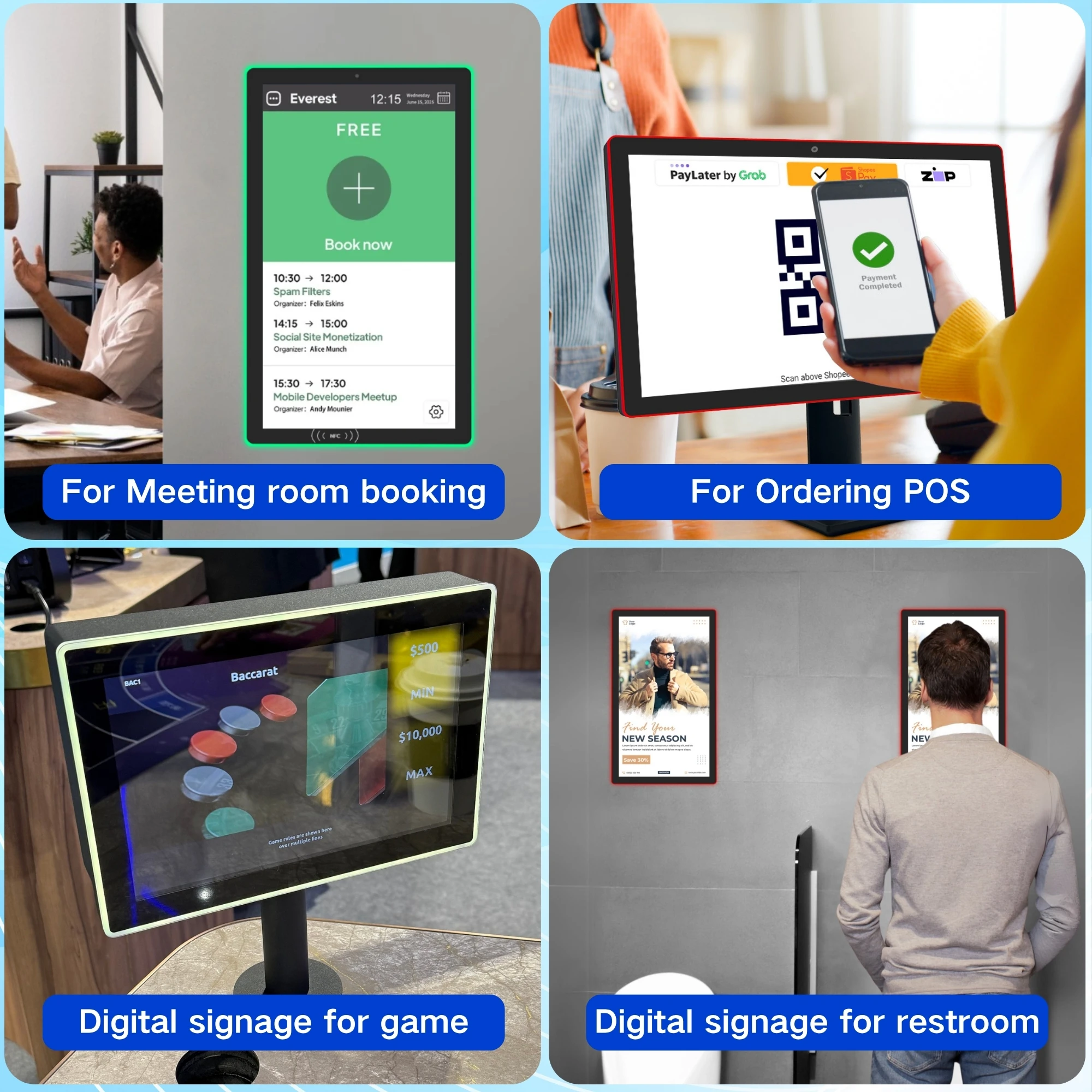 21.5 Inch Wall Mount Meeting Room Android 14 Tablet Optional NFC POE Power Tablet Touch Screen RK3576S 4+32GB Tablette PC