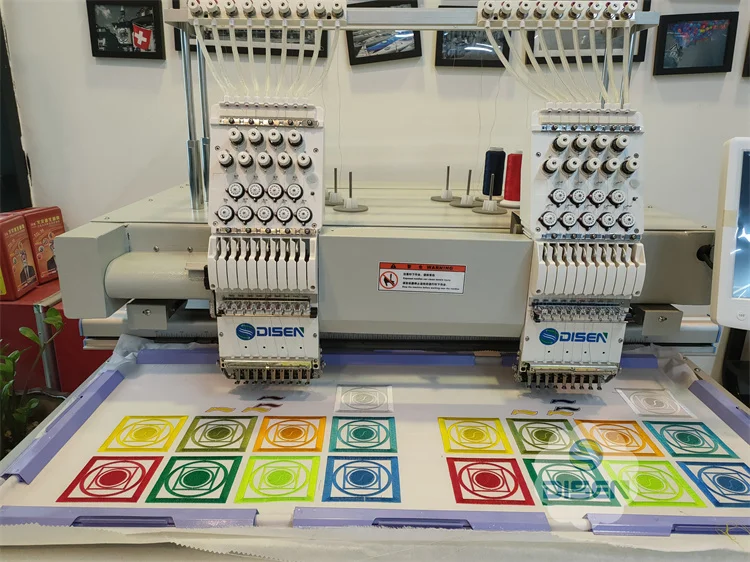 Beads and Sequin Device Mix System Feiya Embroidery Machine Price 2 Head with 12 Needlese for Embroider Machine