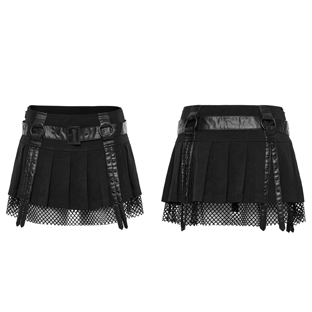 Punkrave Punk Side Zips Rubberized Woven Mesh Fabric Sexy