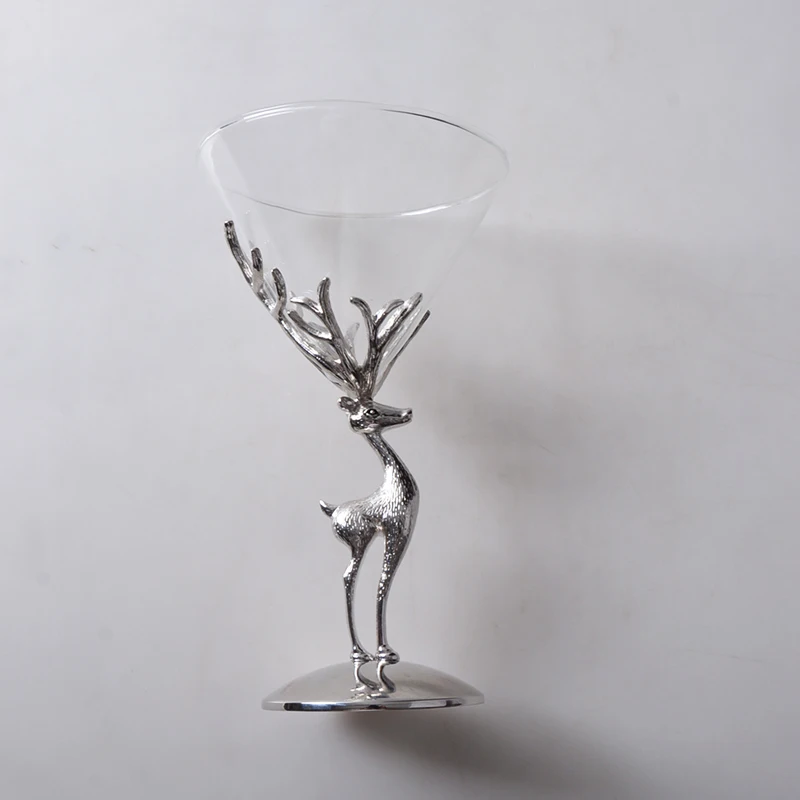 Silver Deer Wine Glasses