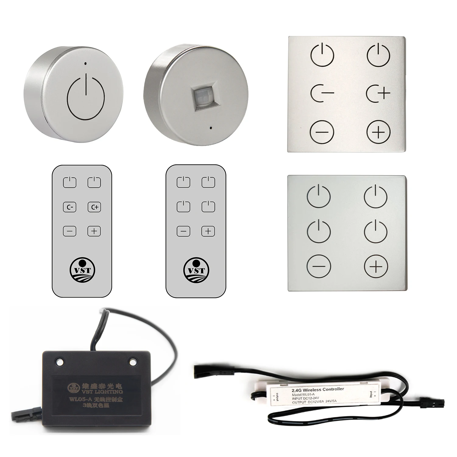 Portable Smart Wireless LED Touch Switch Control LED Cabinet Light Brightness for Home Office Furniture