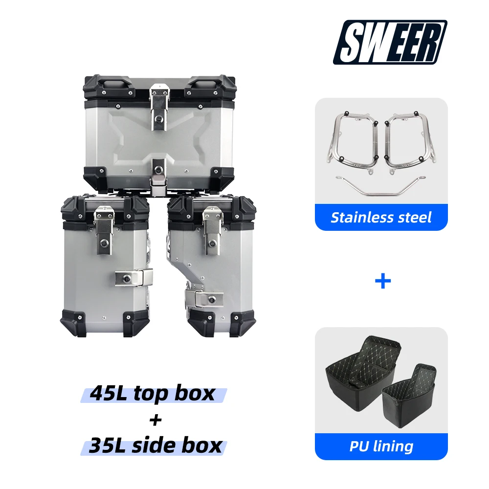 Motorcycle Pannier Racks Frame Saddlebag Side Boxes Brackets Top Case ...