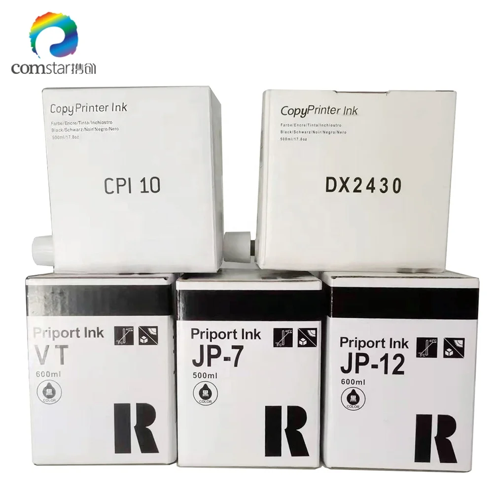 Compatible DX2430 DX2330 JP7 JP12 VT600 Ricoh Priport Ink Factory Price CPI5 CPI6 CPI7 CPI10 Compatible Ricoh DX2430 Dx 2430 Ink