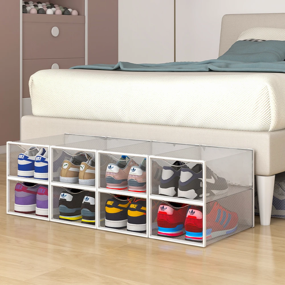 12 Pack Stackable Shoe Storage Organizers Foldable And Versatile Shoe