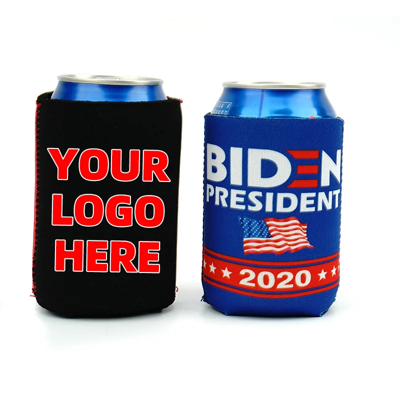 Wholesale Beer Can Sleeve Blank In Bulk Black Silk Screen Printing