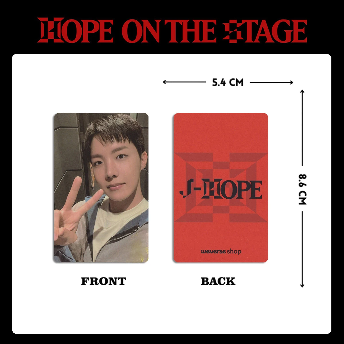 4/5pcs/set KPOP J-HOPE Hope on the Stage World Tour Selfie Cards