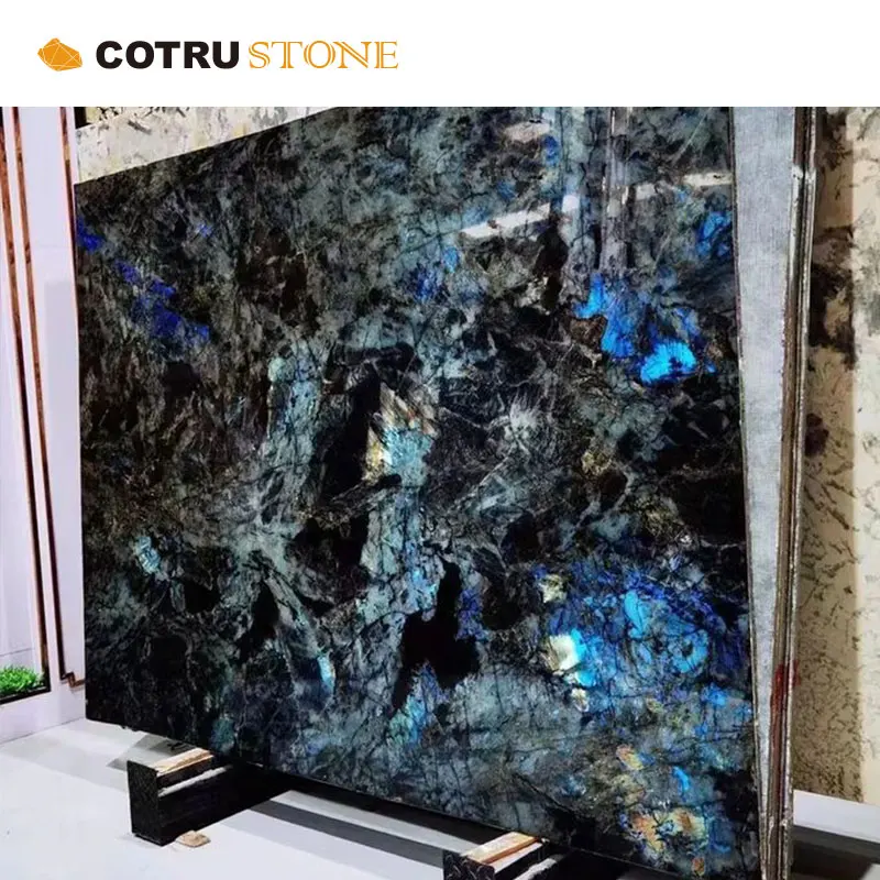 【地域限定無料配送】エレガントな大理石台柱型 モダンスタイルODM/OEM高級石アンティークブルーラブラドライト大理石