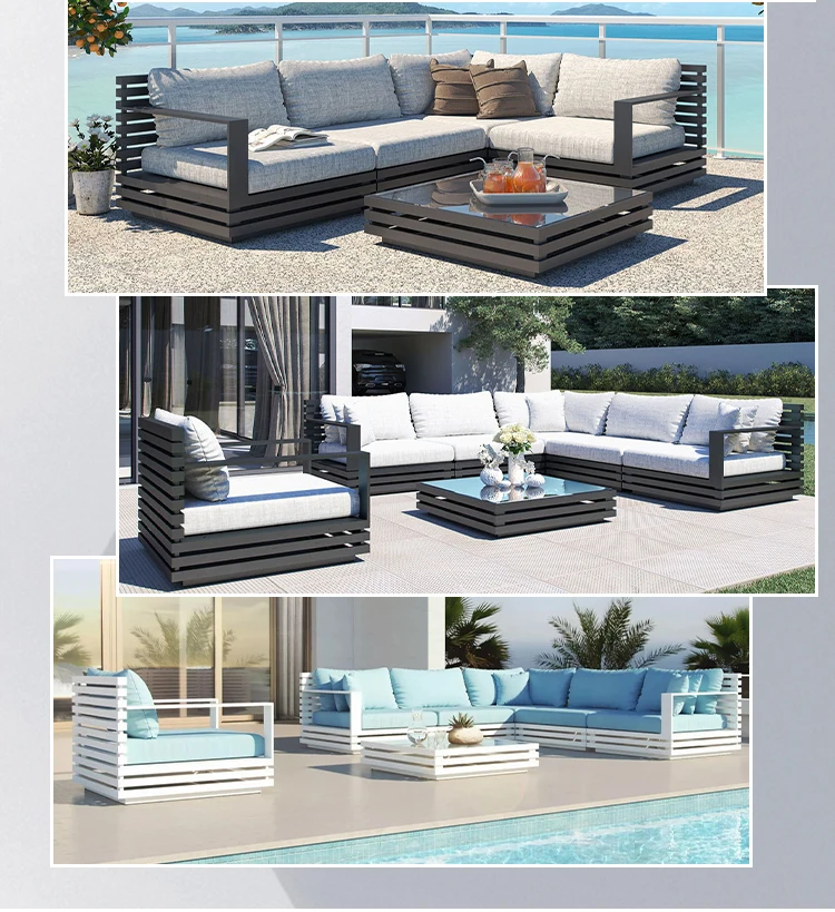 Minimalist Design Private Garden Furniture Hotel Patio Outdoor Sofa