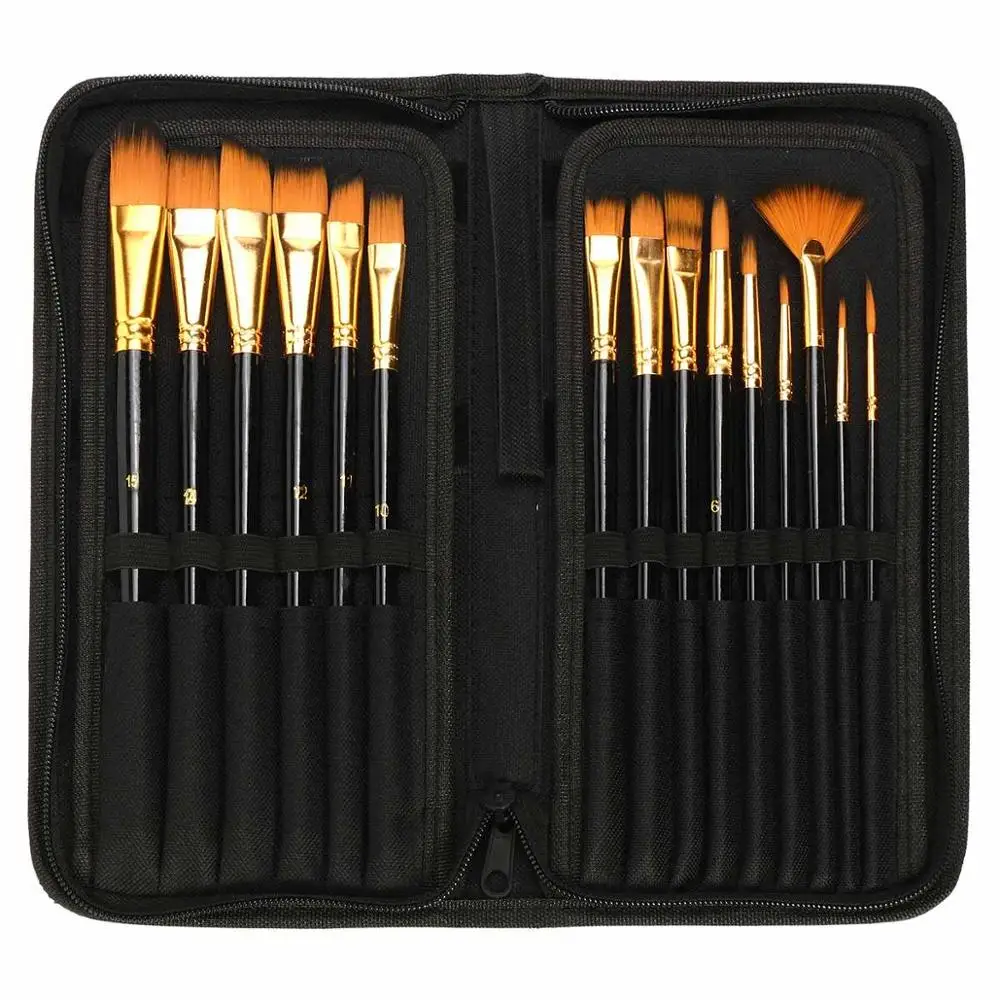 Artify 15 Pcs Professional Paint Brush Set Perfect for Oil Painting