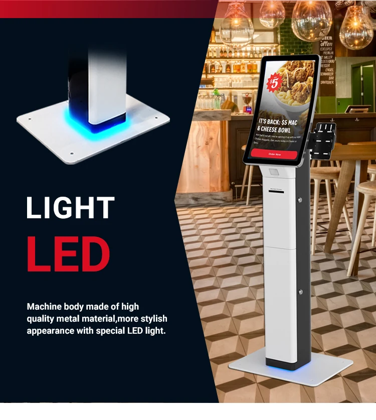 23.6 Multi-Point Touch Screen Self-Service Kiosk Floor Standing Indoor ...