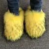 Imitation raccoon fur yellow