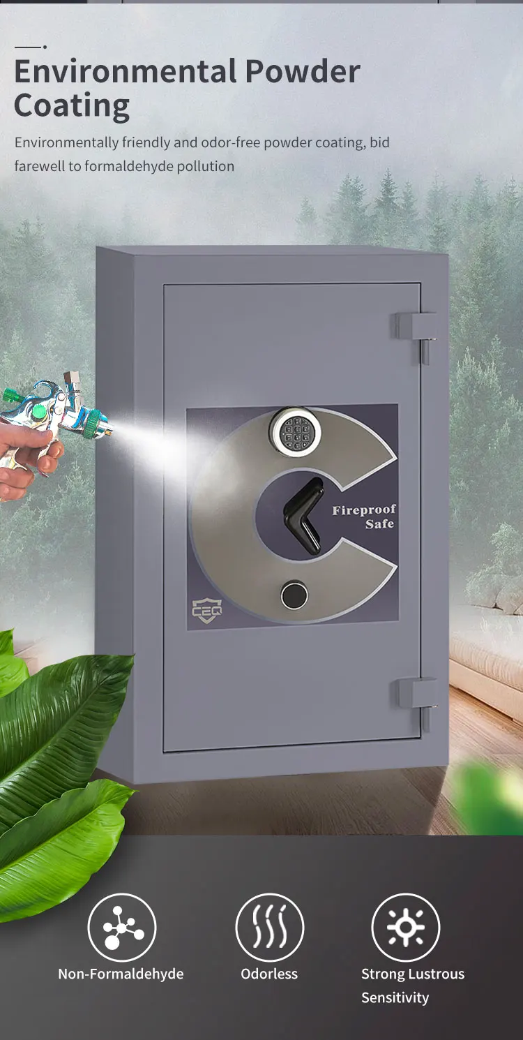 CEQSAFE Bank Deposit Secure Home Office Fire Box Digital Safe Cabinet Document Fireproof Safe Boxes manufacture