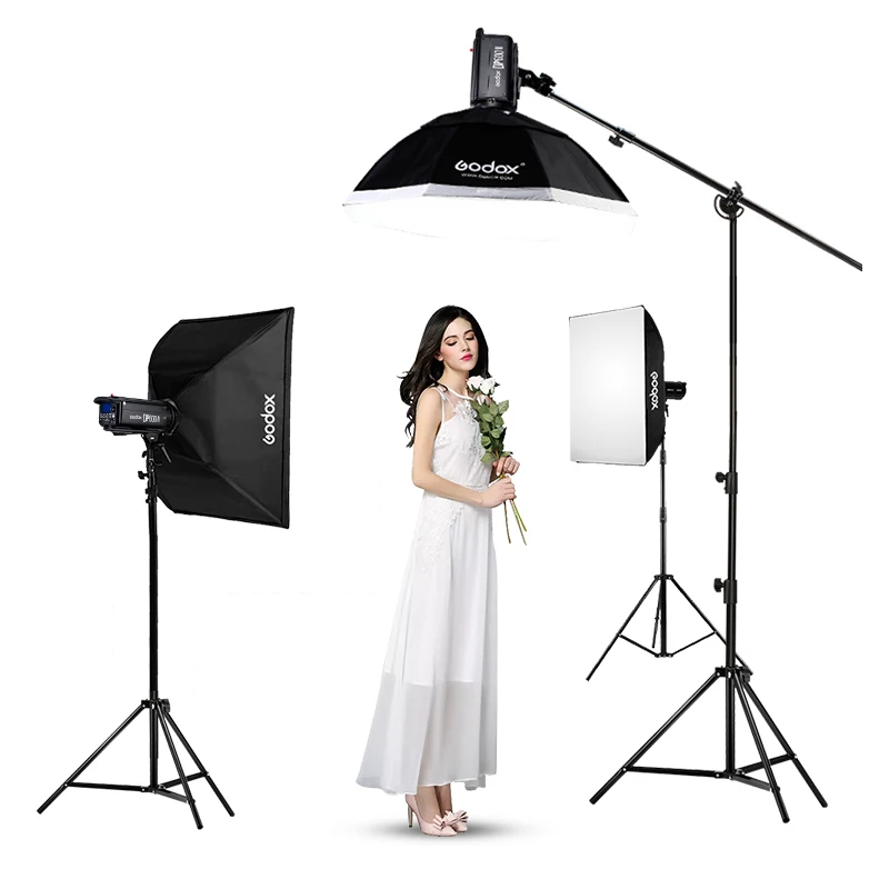 godox sk400 1200w studio flash professionnel photographie photo studio  speedlite éclairage lampe stroboscopique kit set
