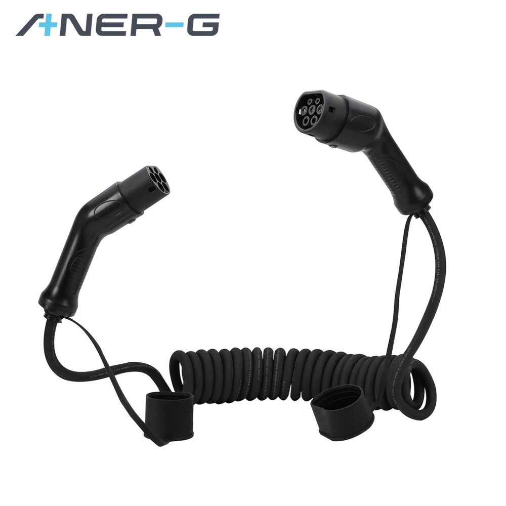 1 Phase 3 Phase 16a 32a Portable Ev Car Charger Extension Cable Ev