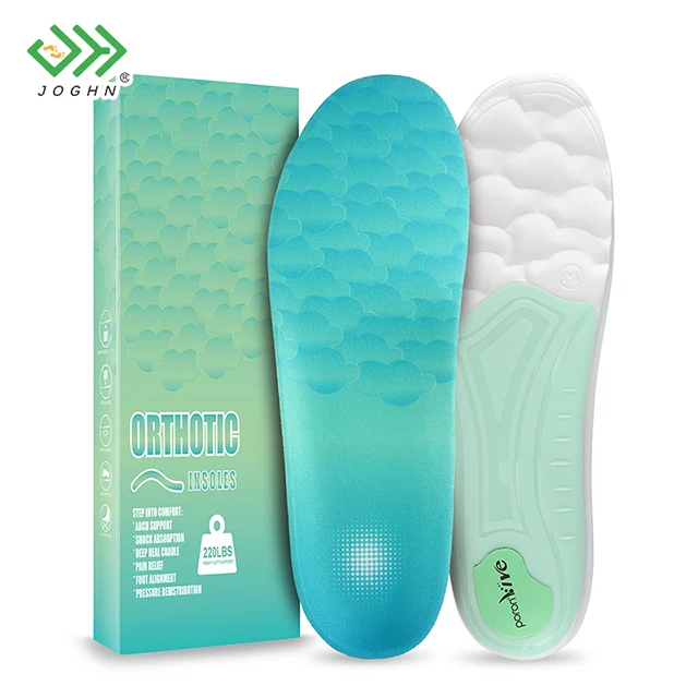 JOGHN Dikemaskini Insole EVA Foam Ortopedik Untuk Kasut Bola Sepanjang Super Lembut Elastik Tinggi Insole Supercritical