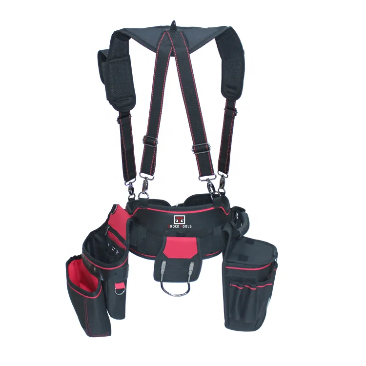 Newest product Multifunctional heavy duty customized detachable high altitude operation belt tool bag with suspender