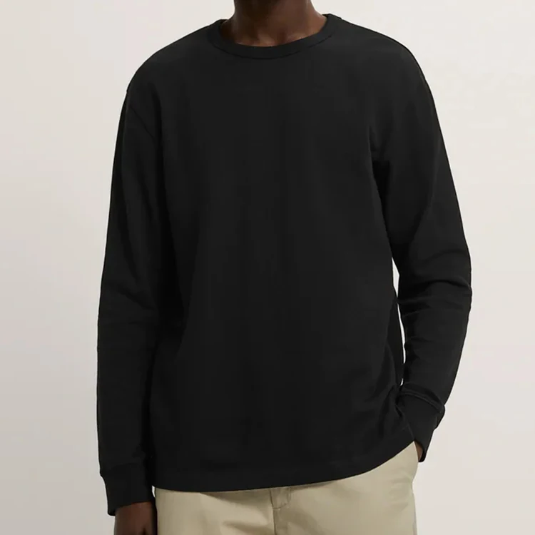 Custom Men's Long Sleeve Tshirt High Quality Heavyweight Luxury Blank