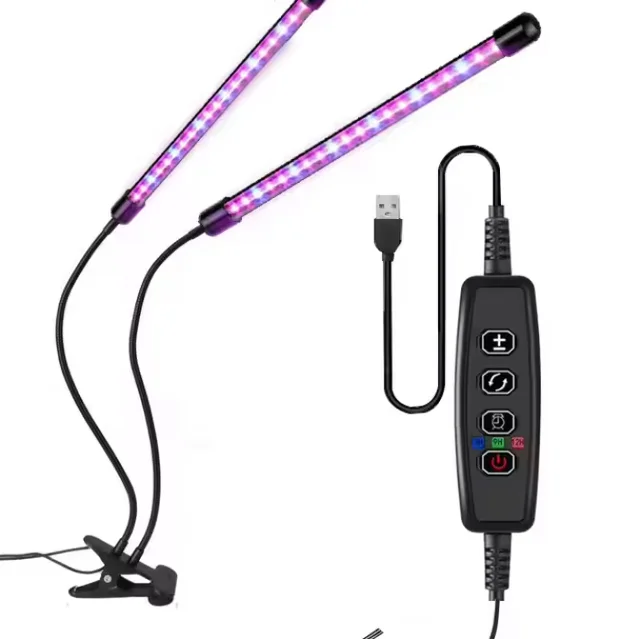 Best Indoor Flexible Clip Timer Dimmable 1-2-3-4 Head Sulight Full Spectrum Led Grow Lights For Plants Seedling