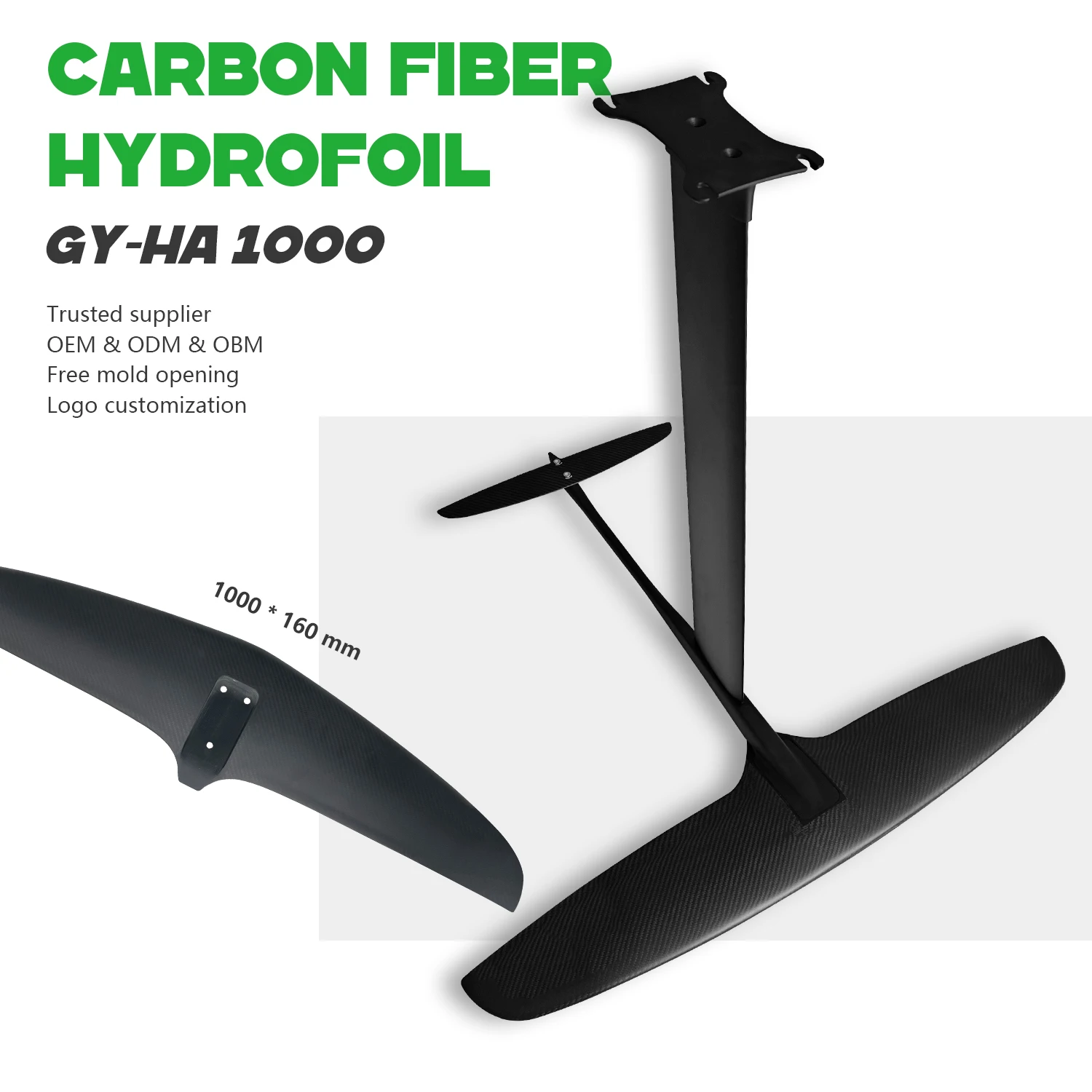 Watersports HA1000 Racing Foil BoardCustom Kiteboarding Kites for Surfboard Hydrofoil Wing for Windsurfer for Sail AXIS Foil