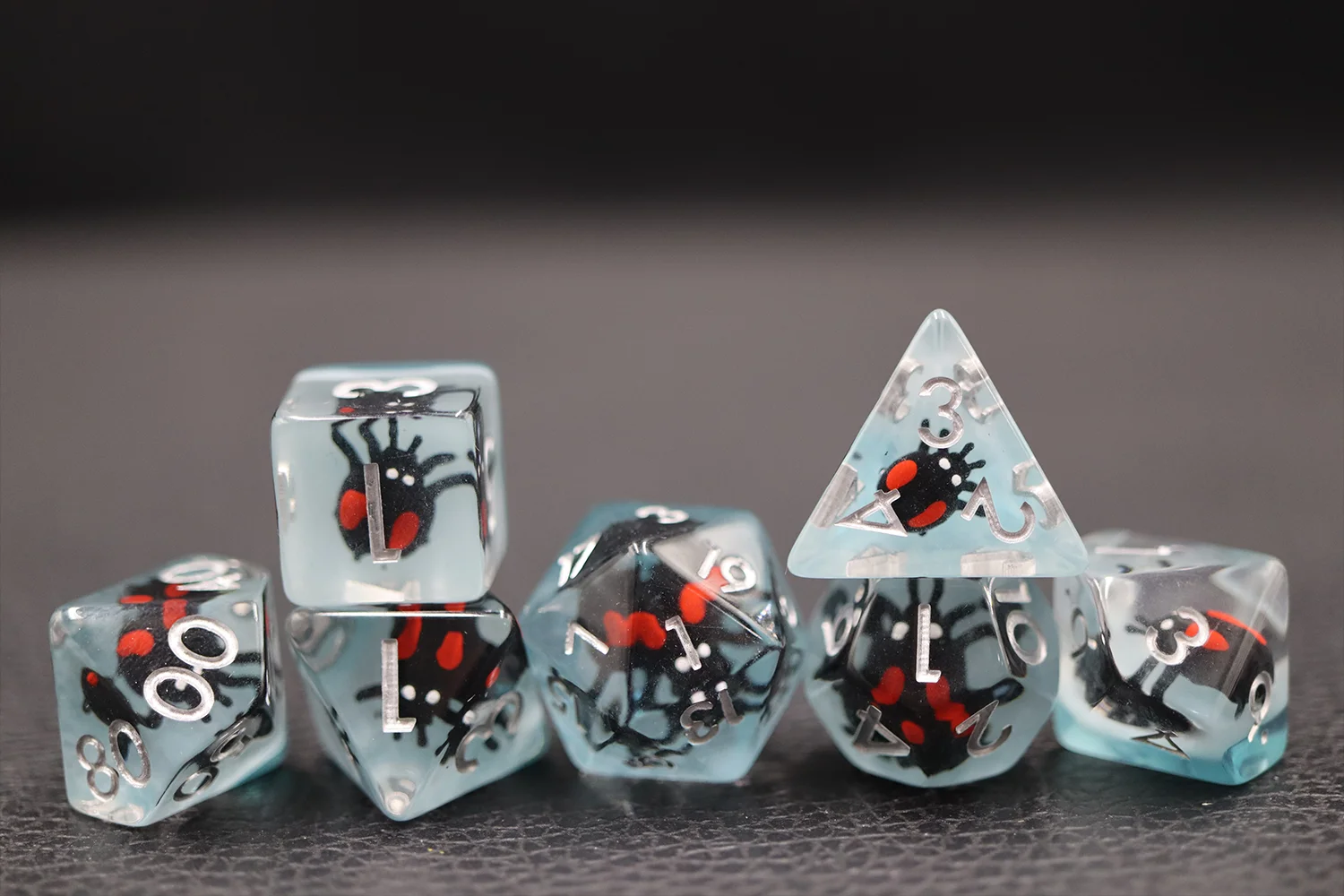 BEETLE Polyhedral Travel Dice Game Set Bulk Wholesale Plastic Resin DND Board Dice for On-The-Go Adventures supplier