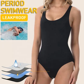 Period Swimsuit One Piece Leakproof Incontinence Beachwear Absorbent