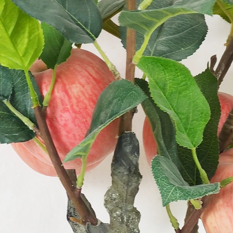 Artificial Apple Tree Home Decor Bonsai Tree Plastic Plants Pots Garden Landscaping Modern Style Plants Indoor Palm Tree