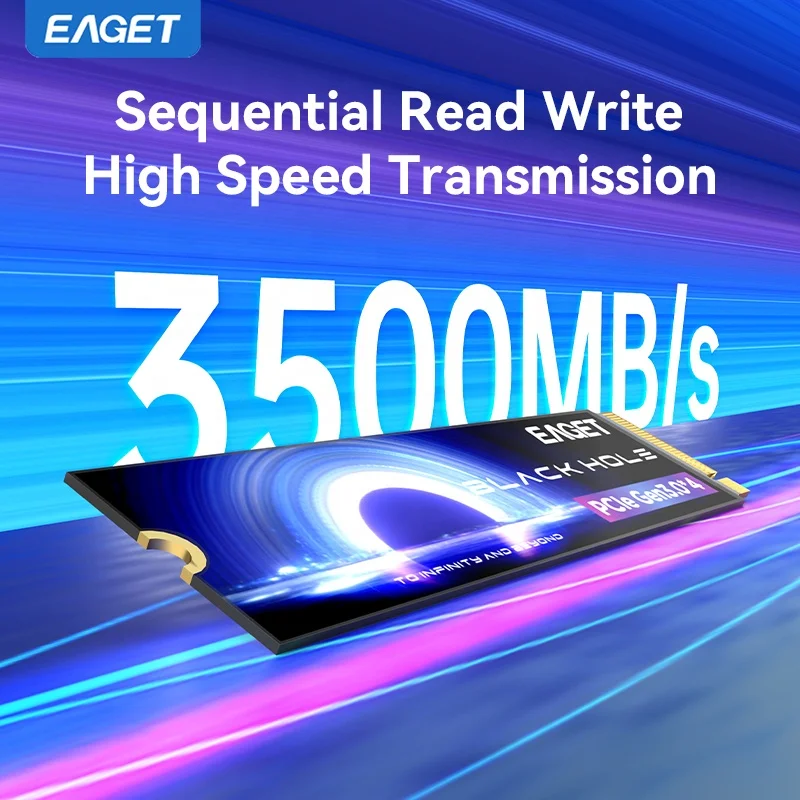 EAGET M2 1TB NVMe SSD - 128GB/256GB/512GB Options, Fast Read Speed