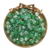 Perles florales en cristal - Vert foncé (10mm)