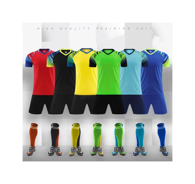 custom soccer uniform Blank Sublimation Custom Team Name Youth Football Uniform Full Digital Printing Soccer Jersey Set