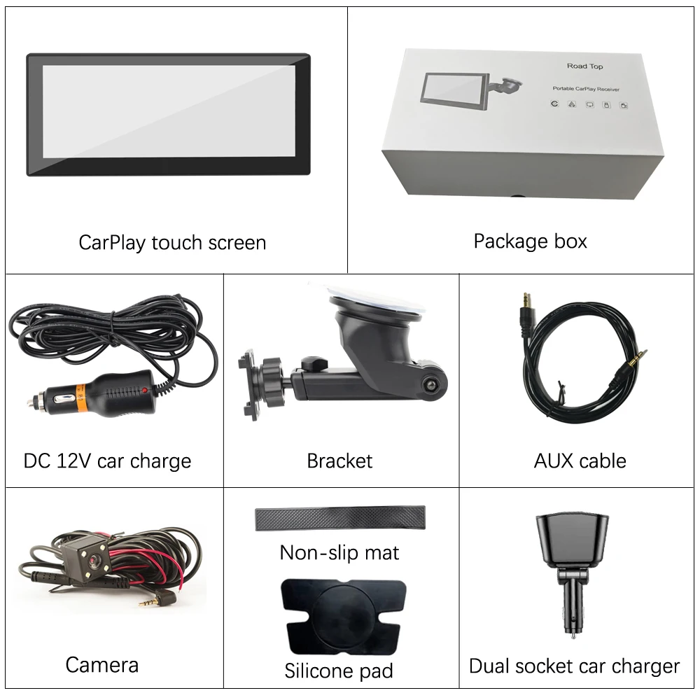 Road Top Wireless Carplay Android Auto Air Play Navigation Touch Screen