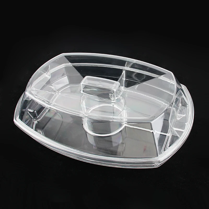 Simply Instyle Appetizer Serving Tray On Ice With Lid,3 Layers 15 Inch Party Platter With 4