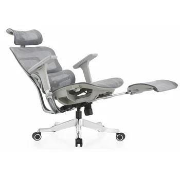 Ergonomic Breathable Mesh Office Chair with Lift Foot Step for Computer or Conference Use