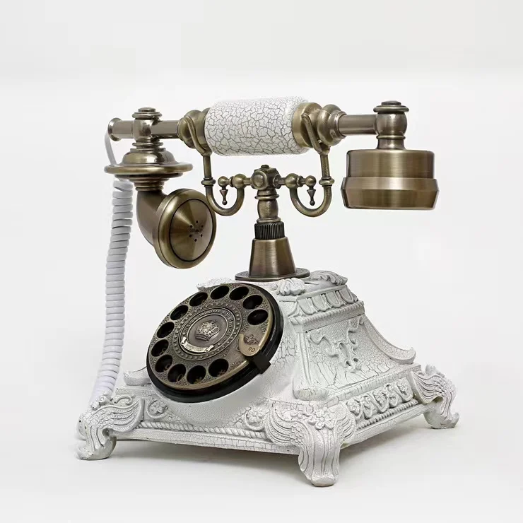 Rotary Dial Old Style Retro Antique Phone Audio Guestbook Phone For