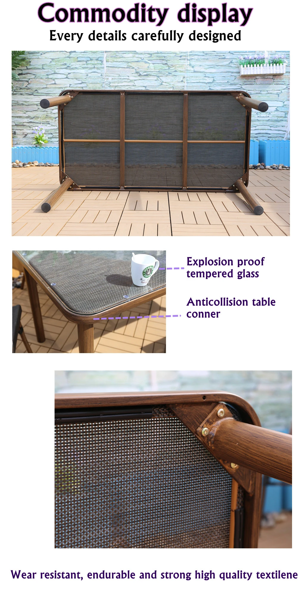 PATIO ALUMINUM  TESLIN TABLE ALU TESLIN TABLE OUTDOOR RECTANGLE FABRIC TABLE WATERPROOF