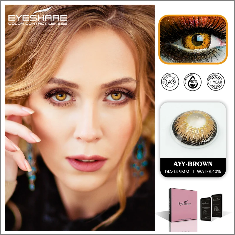 
 Eyeshare 1 пара красивых ученик AYY Хэллоуин косметический стеллаж для контактных линз для костюмированной вечеринки линзы сумасшедшие линзы для глаз  