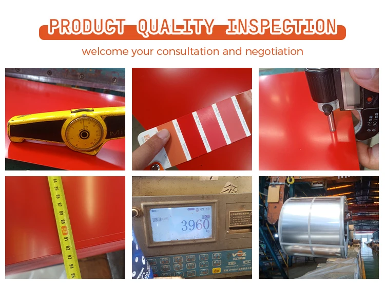 Red PPGI Steel Quality Inspection