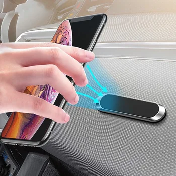 Universal Magnetic Car Phone Holder Dashboard Mini Strip Shape Holder For iPhone Samsung Xiaomi for Wall GPS Car Mount