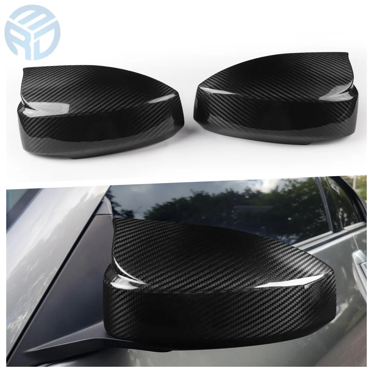 Fits For Nissan 350Z Z33 Real Carbon Fiber M Style Rearview Mirror Cover Nissan Z33 Mirror Cap