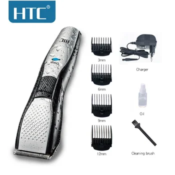 HTC AT-729B IPX 7 Fully washable high qualityprofessional for barber and home use zero cutting hair clipper trimmer